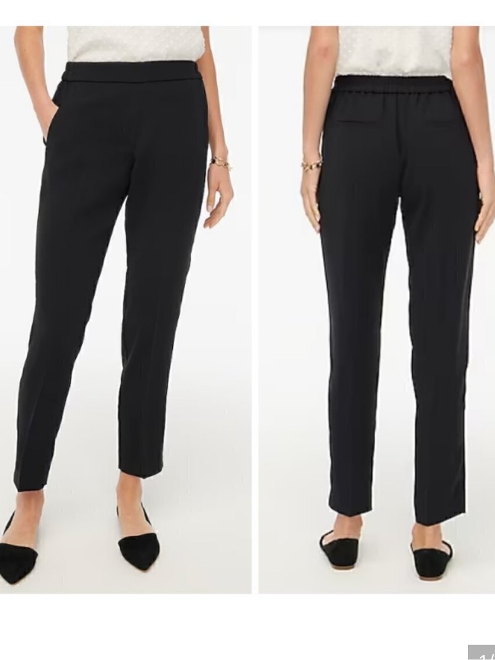 J. Crew Black Ankle-Length Ponte Pants